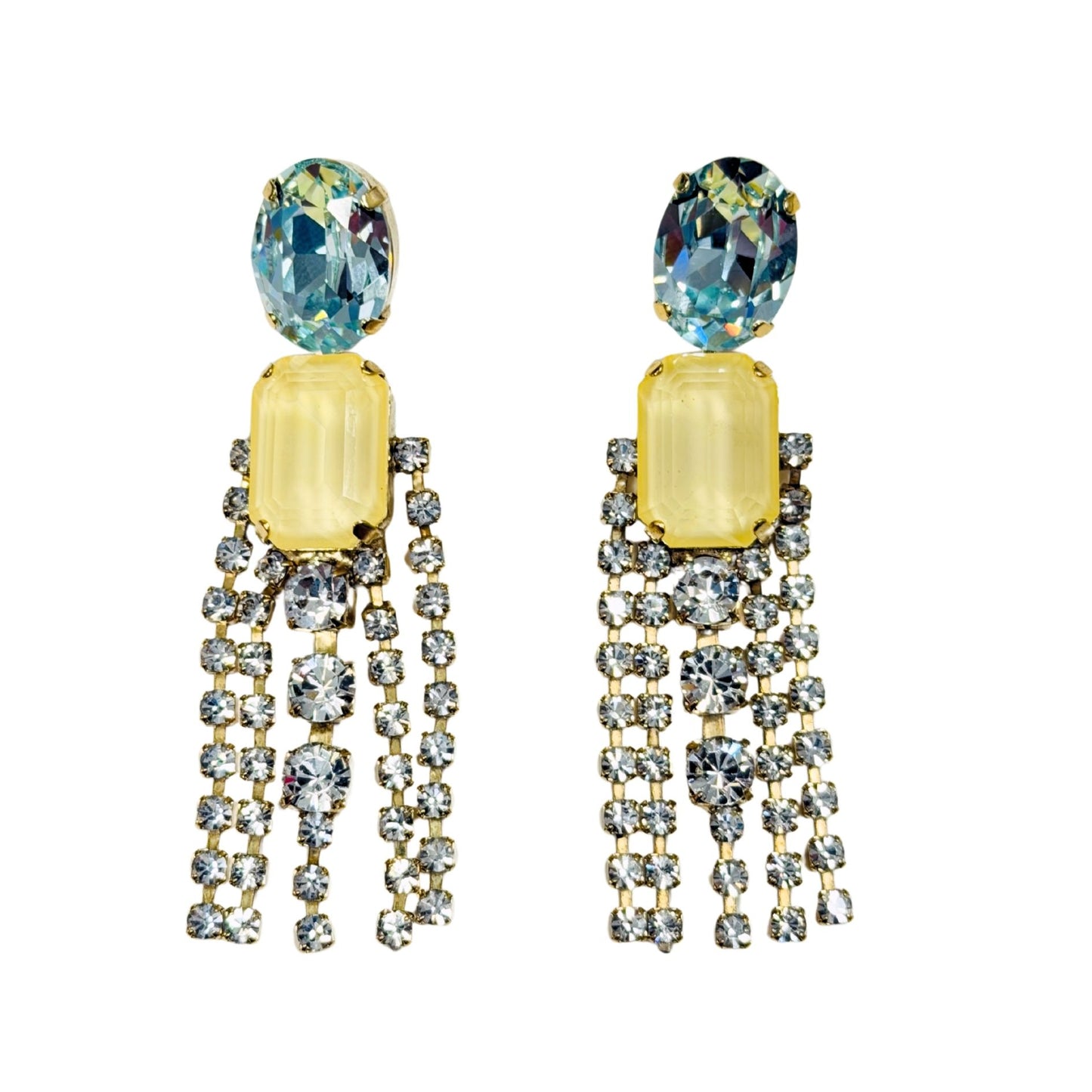 TOVA - The Lanette Earrings in Light Azore & Canary