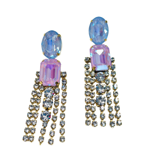 TOVA - The Lanette Earrings in Ultra Baby Blue & Ultra Unicorn
