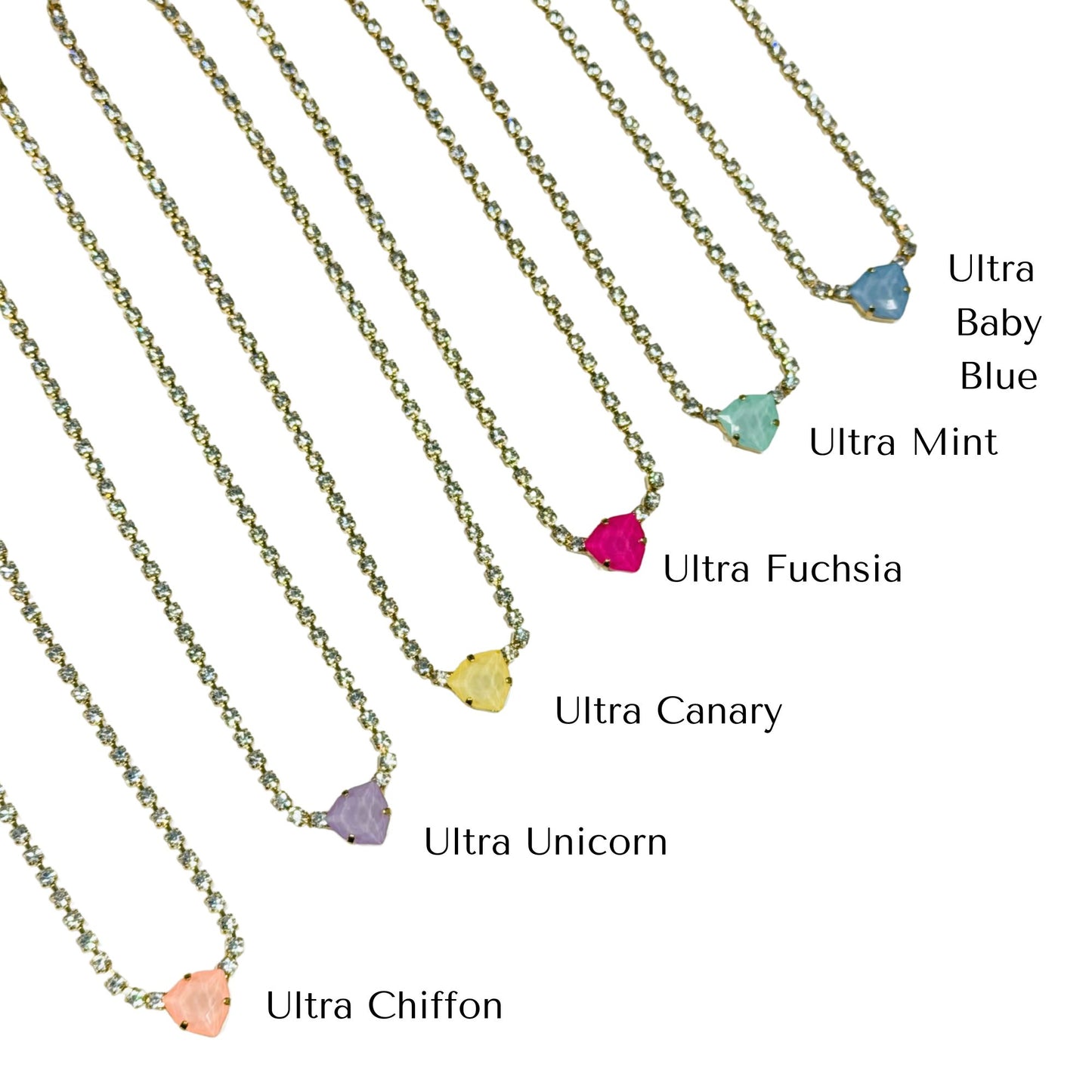 TOVA - Rhys Triangle Necklace in Ultras (7 Colors)