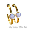 TOVA - Sophy Hoops in Fairy Dust White Opal (7 colors)