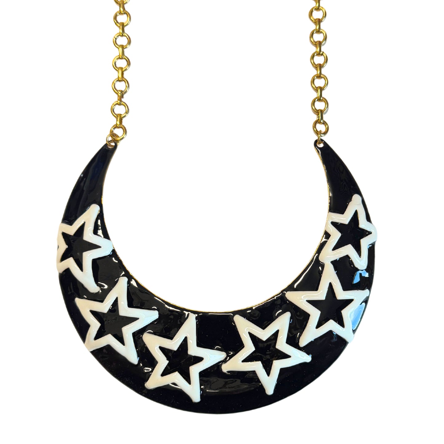 TOVA - Star Enamel Bib Necklace