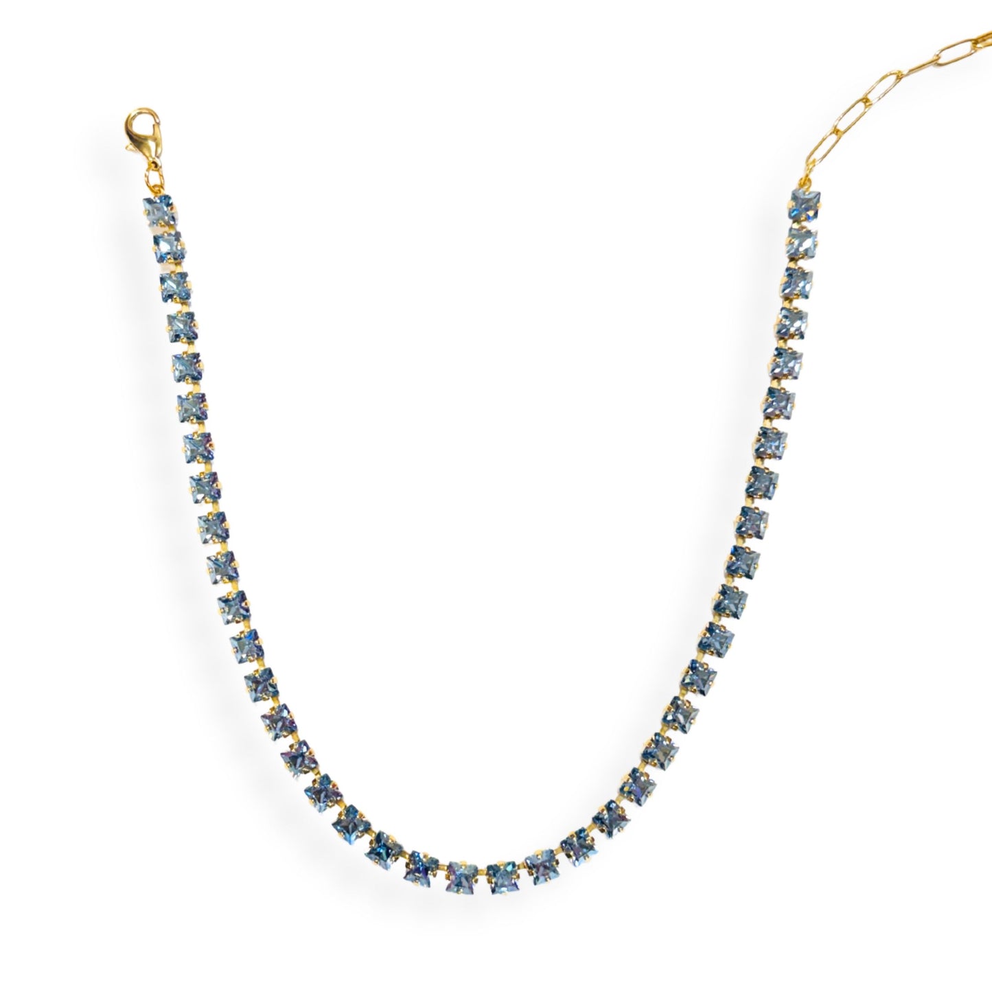 TOVA - Athena Necklace - Light Sapphire Champagne
