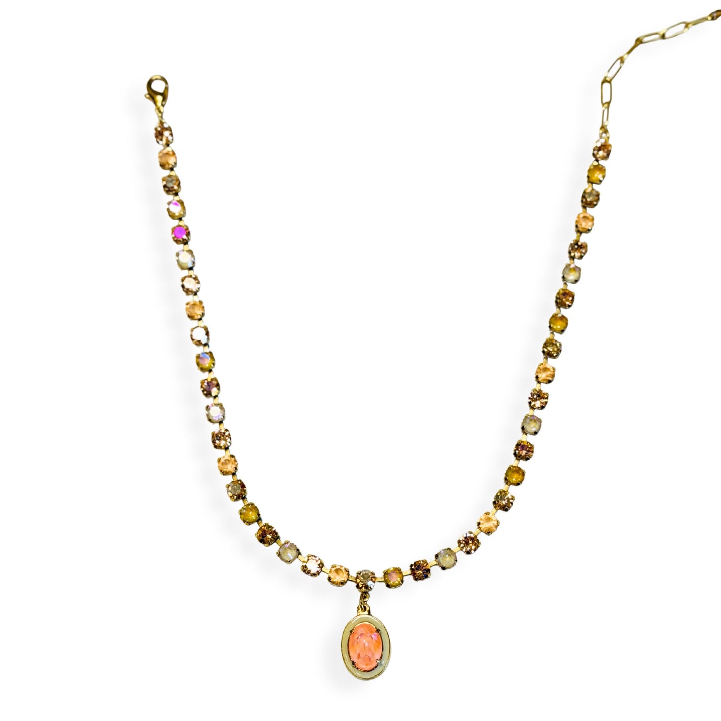 TOVA - The Sarina Necklace with Dakota Pendant- Ultra Chiffon