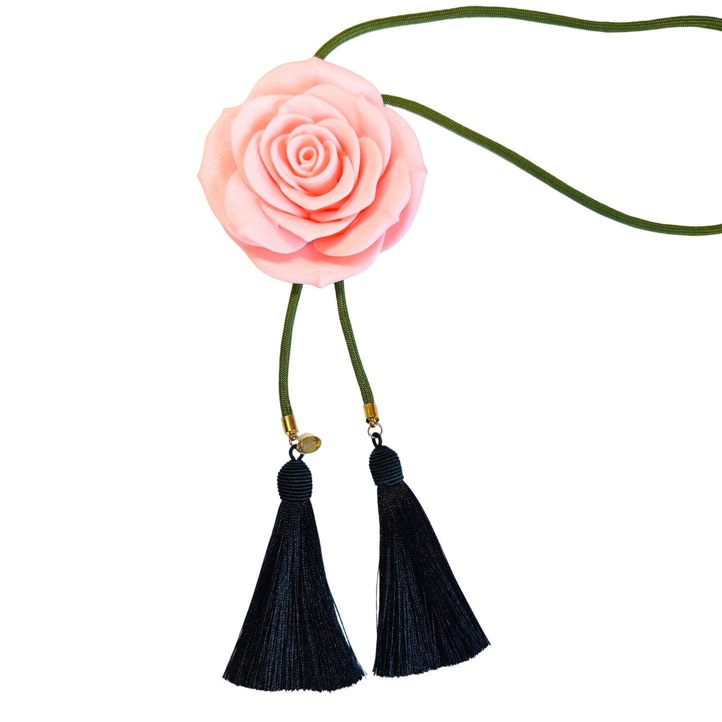 Rahya x WR Rose Bolo in Blush Pink with Olive & Black