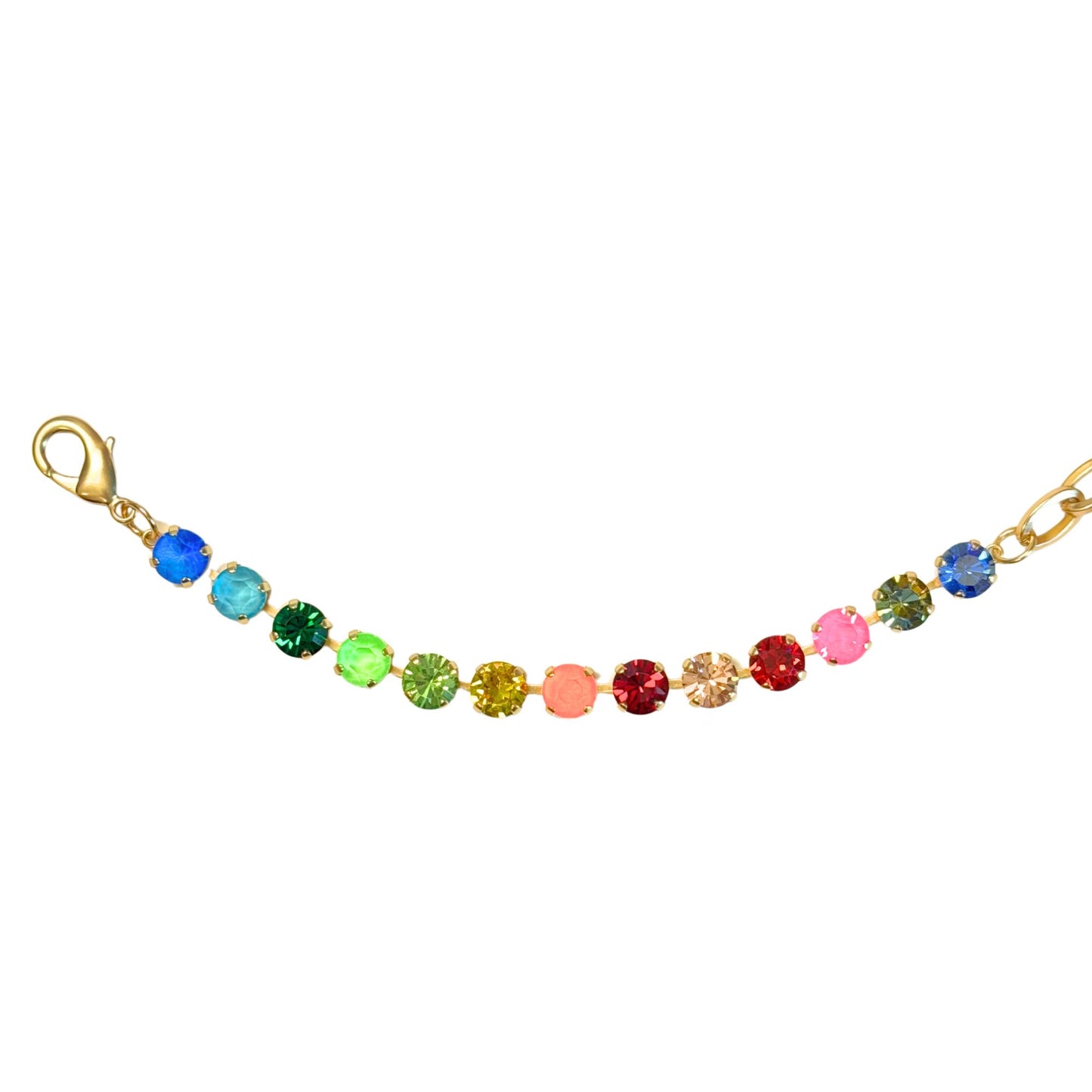 TOVA - The Izzy Bracelet in Antique Gold Watermelon Rainbow