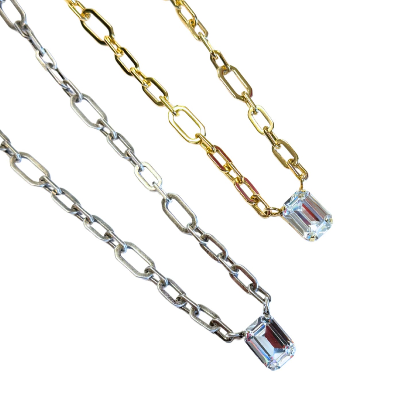 TOVA - The Dereka Necklace in Clear (2 colors)