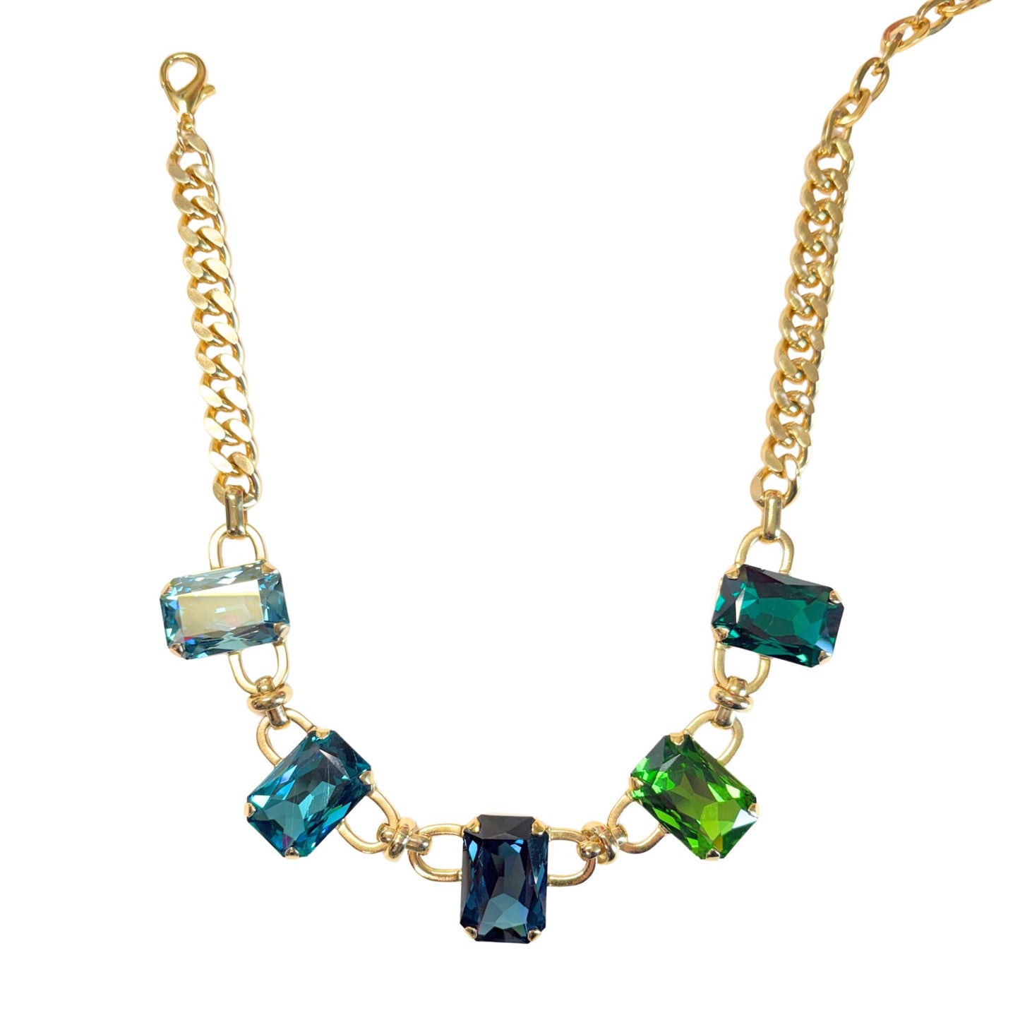 TOVA - The Sabine Necklace in Emerald/Montana Mix