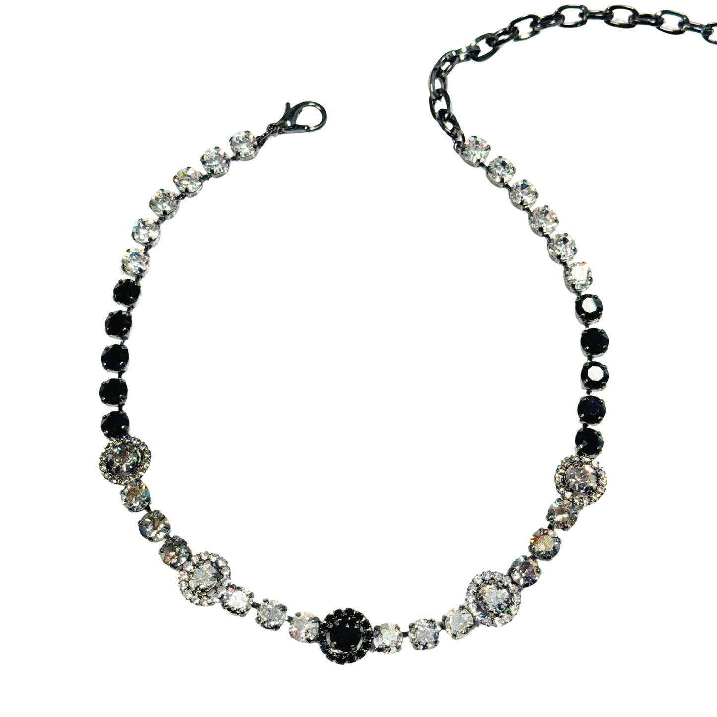 TOVA - Milly Necklace in Gunmetal Clear