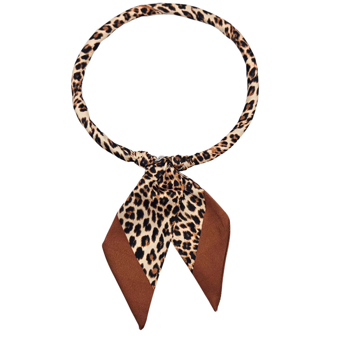 Leopard Print Scarf Necklace