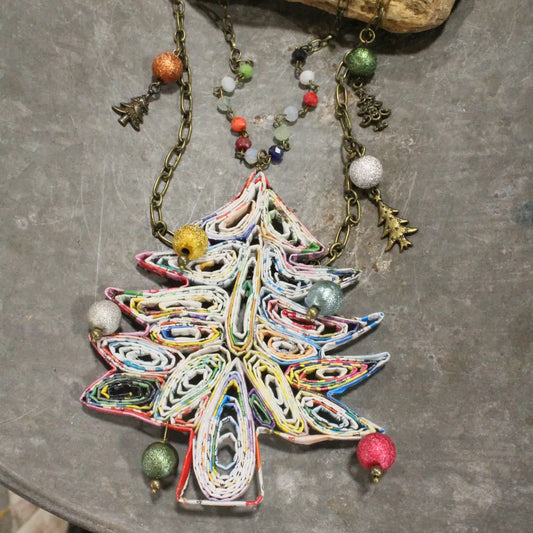 Hanging Lights on the Tree Charm Necklace
