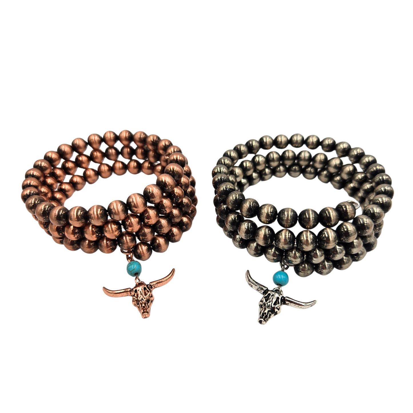 Longhorn Navajo Pearl Wrap Bracelet (2 colors)