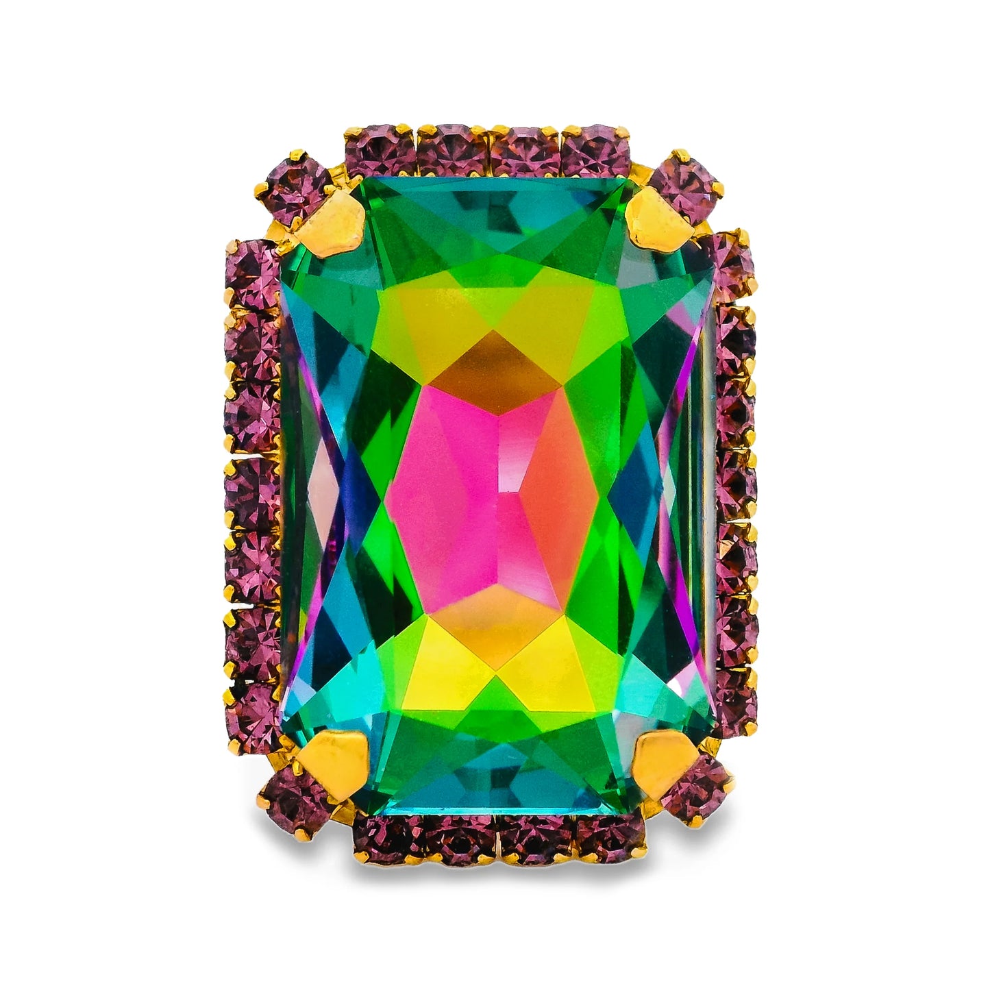 TOVA - Mini Soleil Ring with Trim in ABV Volcano