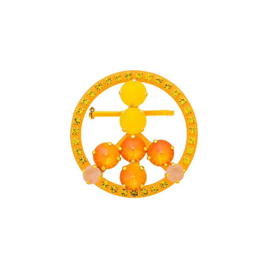 TOVA - The Oliver Brooch in Yellow