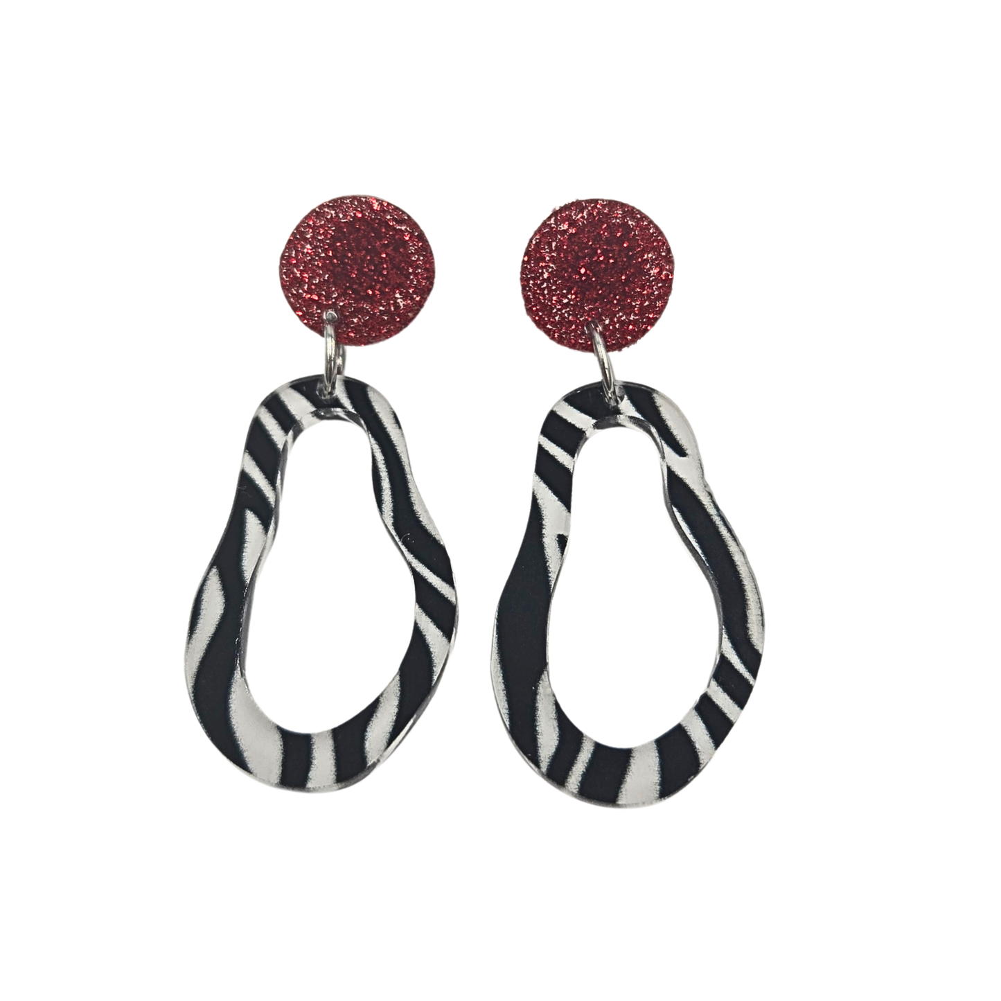 Zebra Outline Earrings