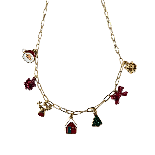 Playful Christmas Charm Necklace