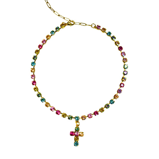 TOVA - Mini Donatella Necklace - Pastel Mix