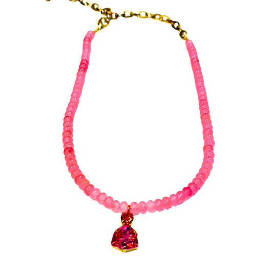 TOVA - The Mariana Necklace in Pink & Orange