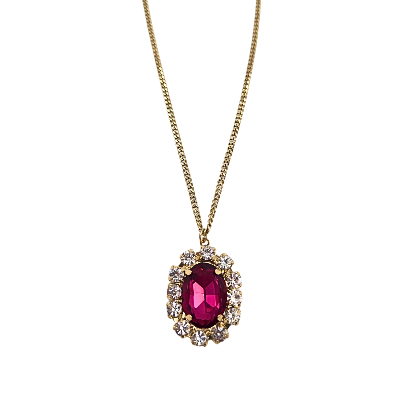 Sienna - Boho Rose Oval Necklace