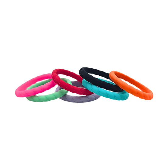 Silicone Roping Stackable Ring (7 colors-4 sizes)