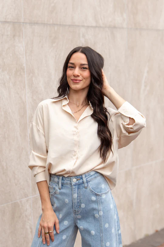 Ivory Kathryn Classic Button Down Up (Reg. & Plus)