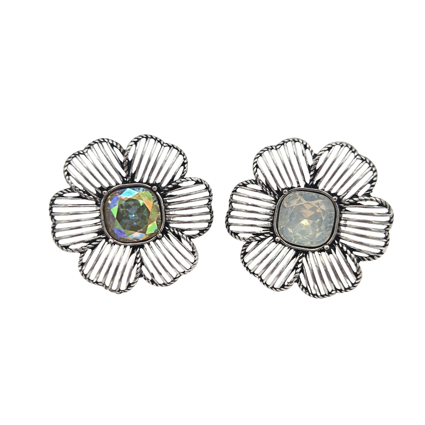 Antique Silver Flower Rings (2 colors)
