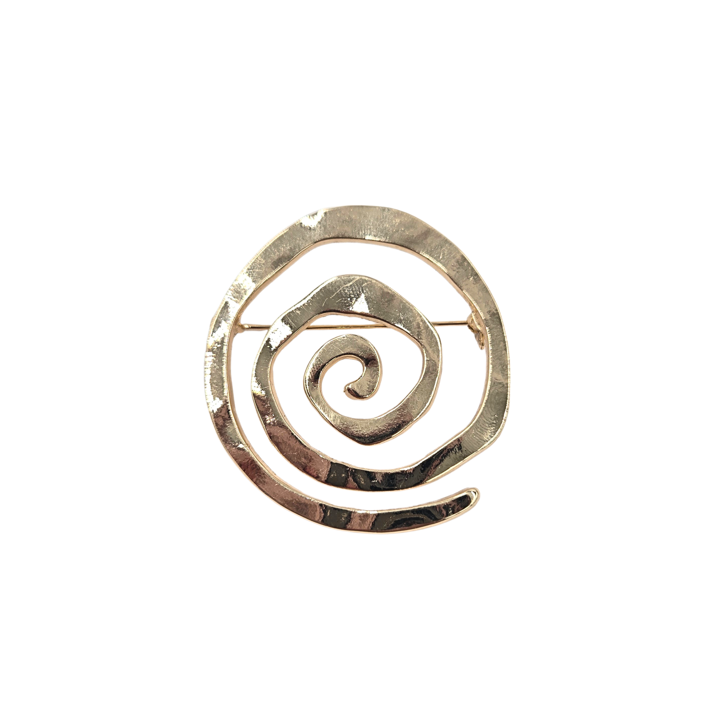 Gold Spiral Brooch