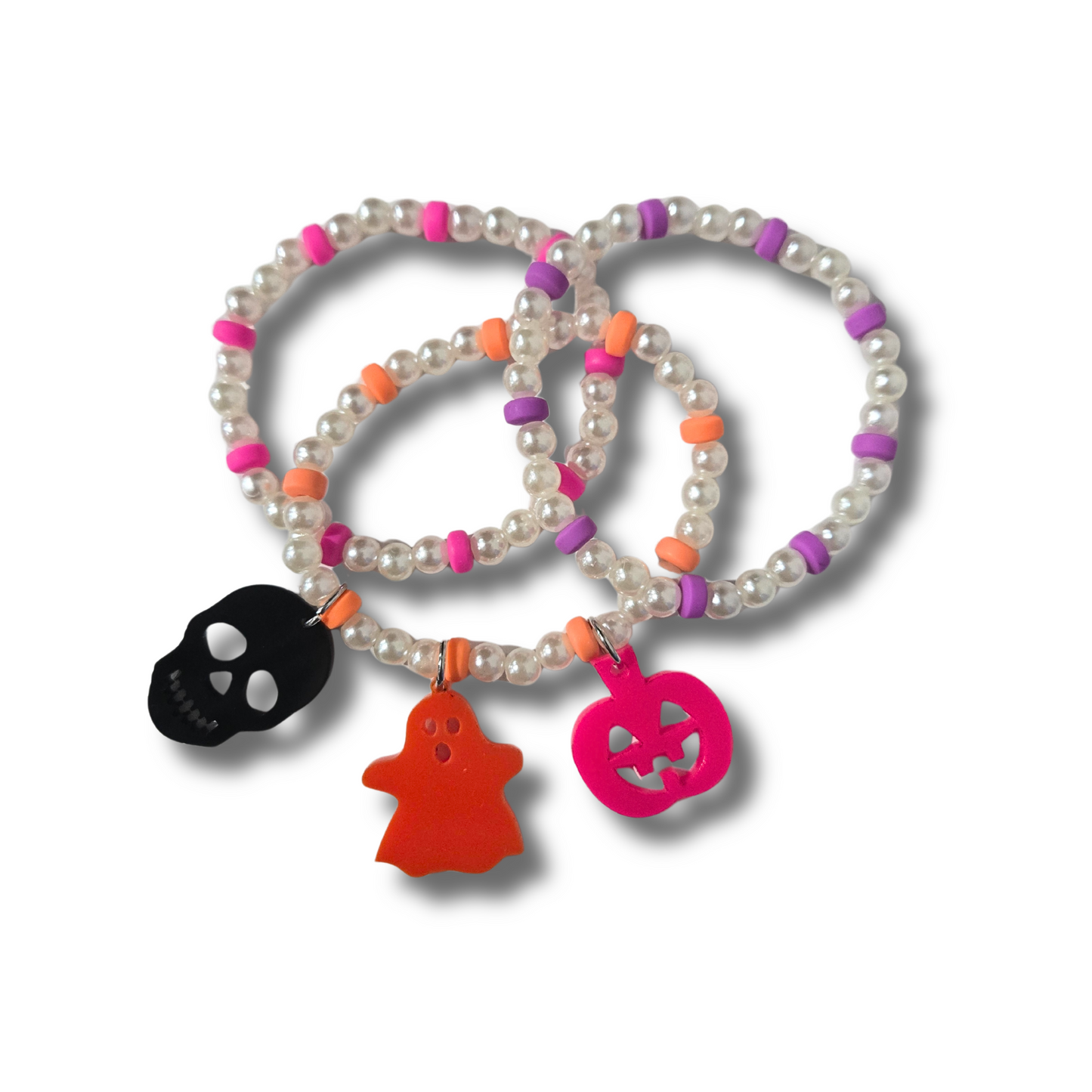 Spooky Triple Charm Bracelet Stack