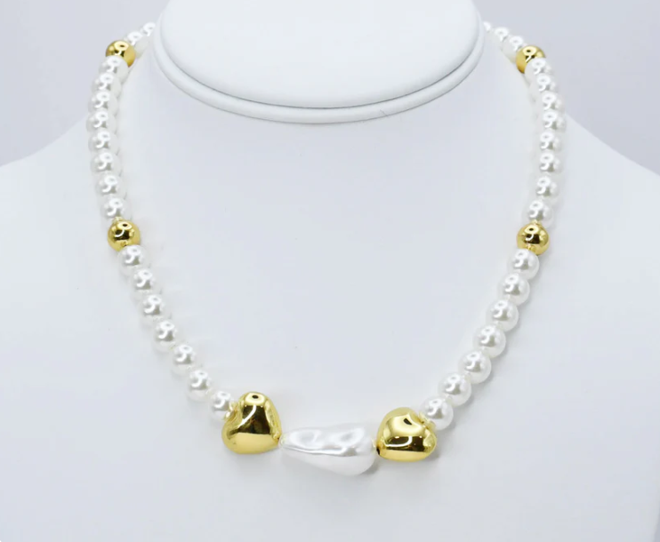 TJ - Pearl Heartbeat Necklace