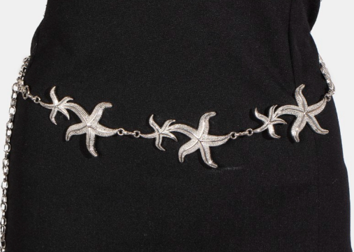 Silver Starfish Chain Belt
