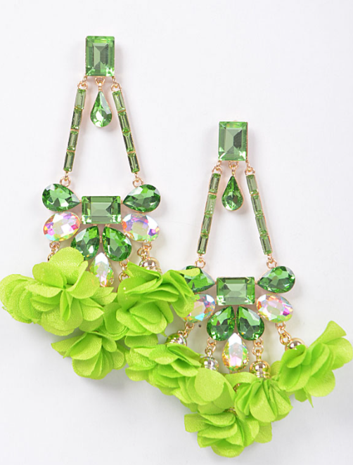 Rhinestone Party Drop Earrings (8 colors)