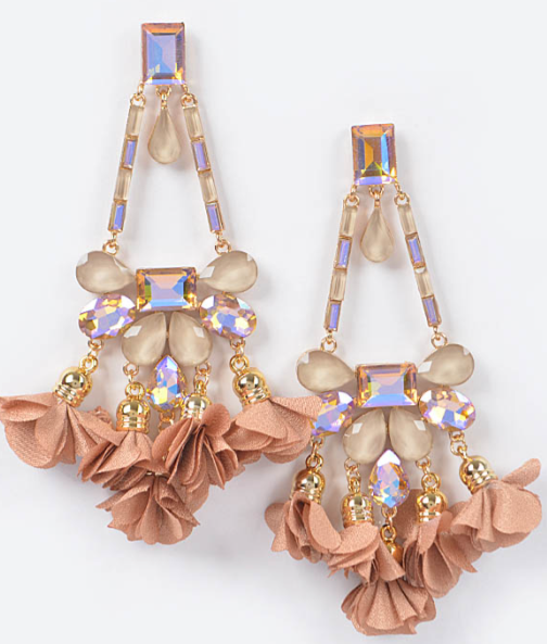 Rhinestone Party Drop Earrings (8 colors)