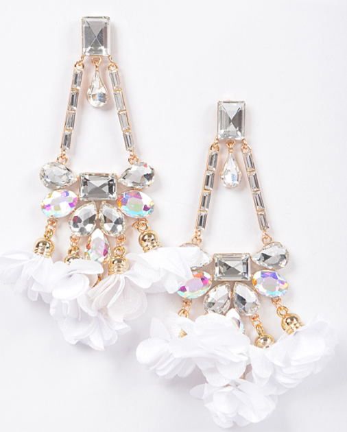 Rhinestone Party Drop Earrings (8 colors)