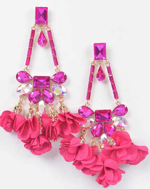 Rhinestone Party Drop Earrings (8 colors)