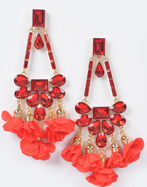 Rhinestone Party Drop Earrings (8 colors)