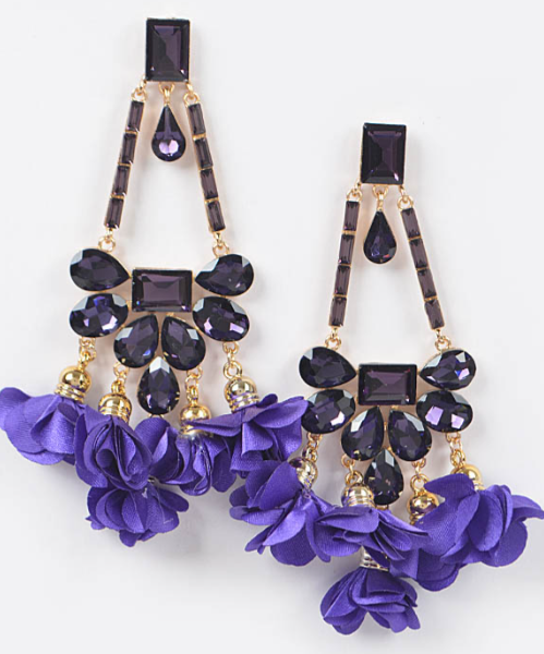 Rhinestone Party Drop Earrings (8 colors)