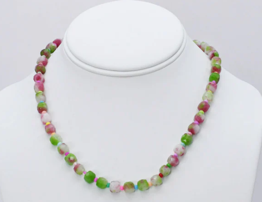 TJ - Camo Girly Gemstone Necklace