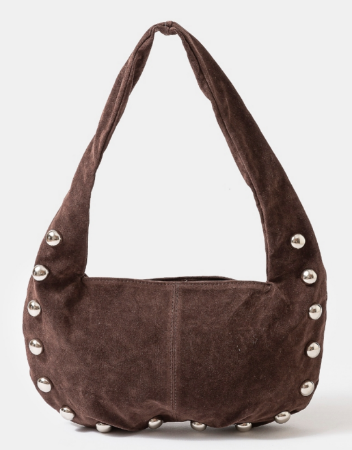 Faux Suede Silver Stud Handbag (3 colors)