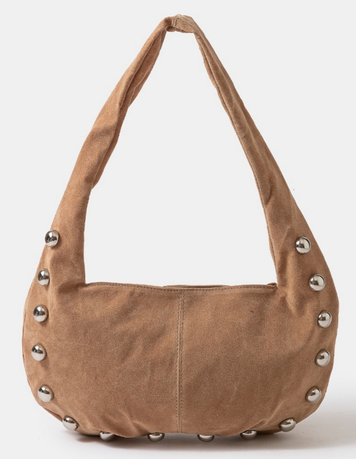 Faux Suede Silver Stud Handbag (3 colors)