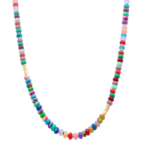 Metal Mix Beaded Necklace (3 colors)
