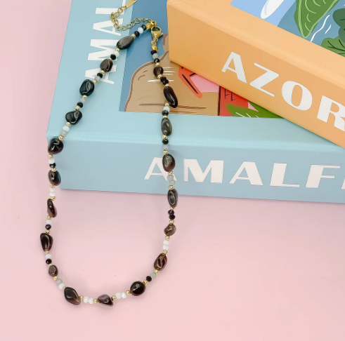 TJ - Colors Of Autumn Beads Necklace - Black