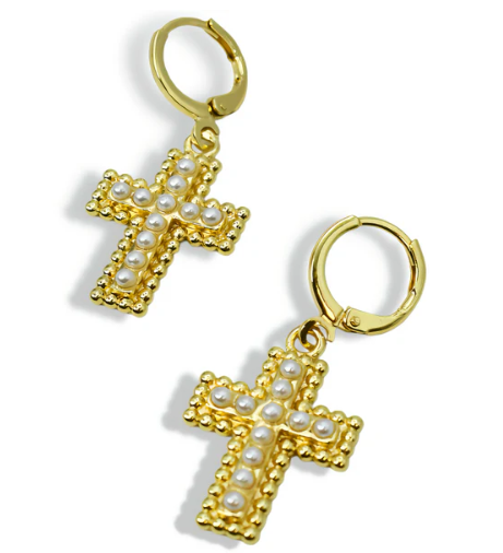 TJ - Pendant Cross Earring