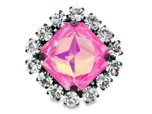 TOVA - The Sylvia Ring in Gunmetal Ultra Orchid