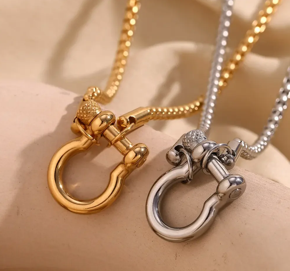 Buckle Lock Necklace (2 colors)