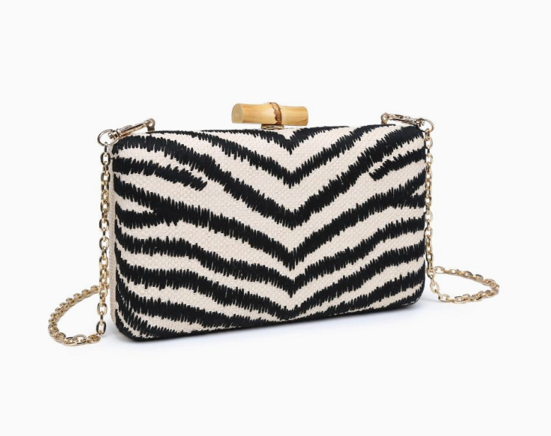 The Dorit Striped Clutch