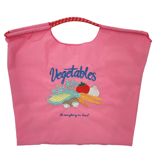 Pink Vegetables Rope Bag