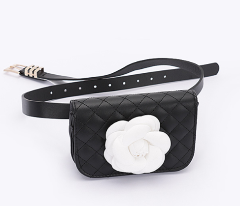 Quilted Flower Belt Bag