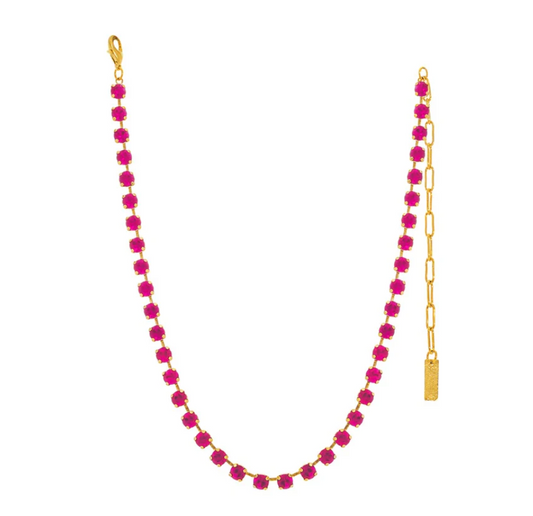 TOVA - The Sarina Necklace - Fuchsia Matte