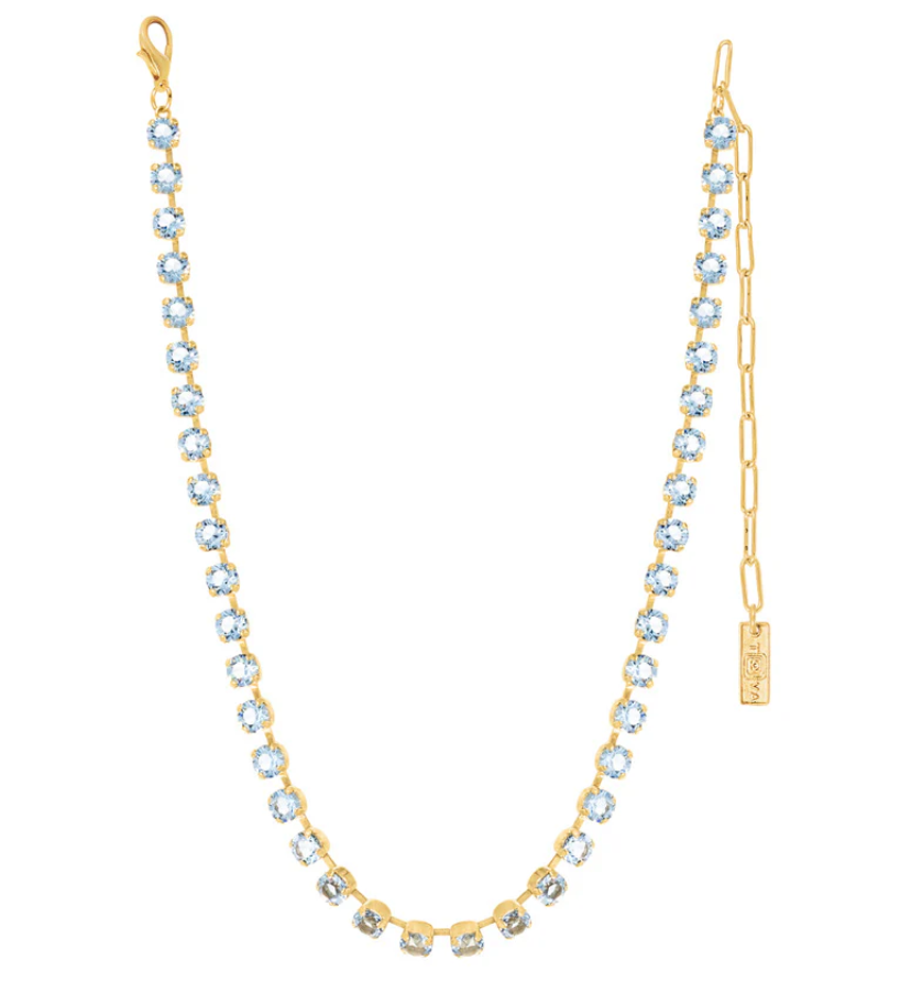TOVA - The Sarina Necklace in Unfoiled Light Sapphire