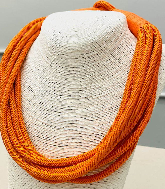 Orange Nautical Rope Necklace