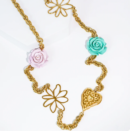 TJ-Petal and Heart Parade Necklace